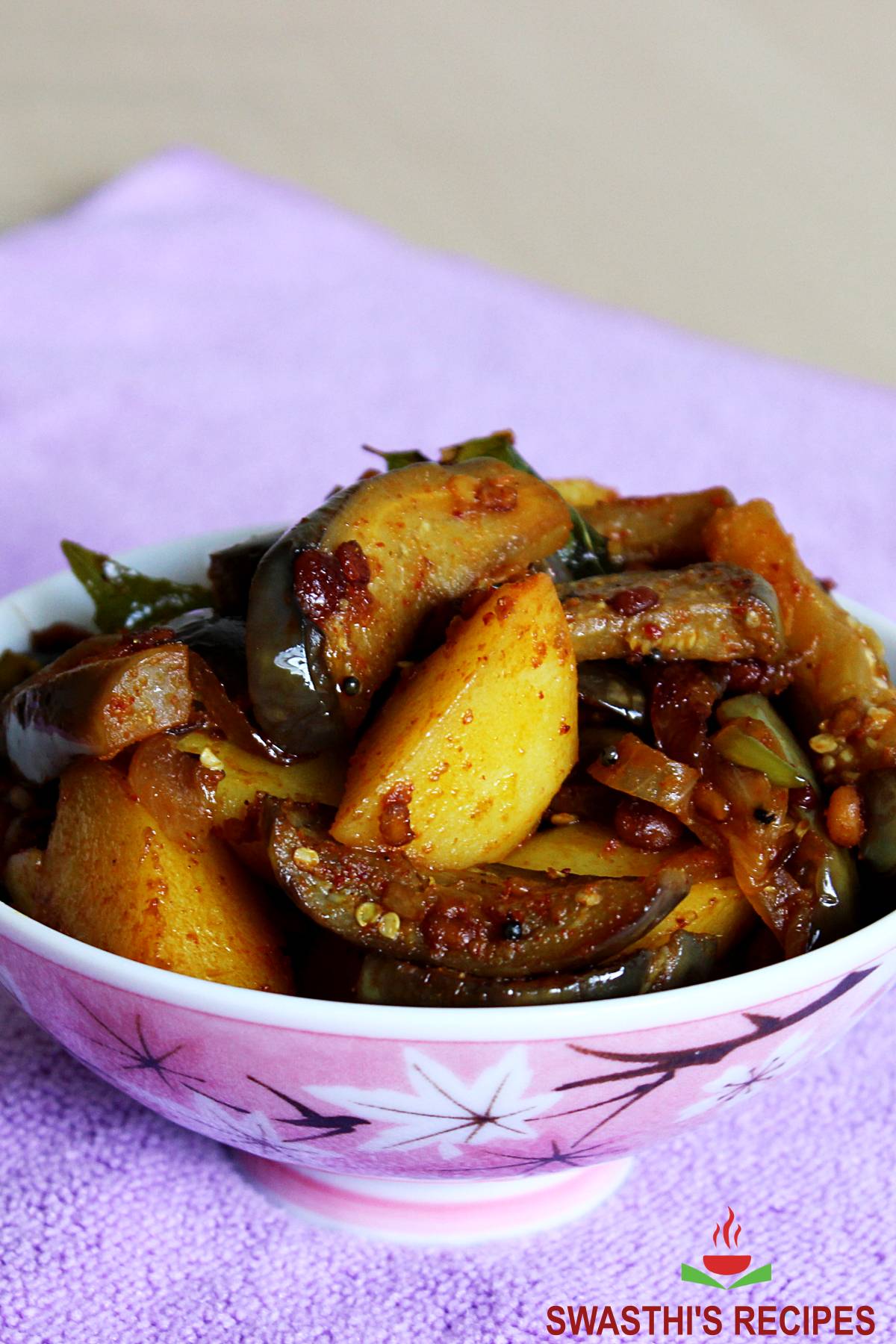 Eggplant Potato Recipe   Swasthi s Recipes - 69