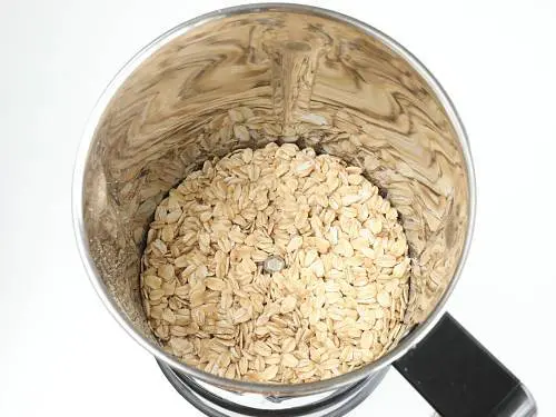 oats in a grinder