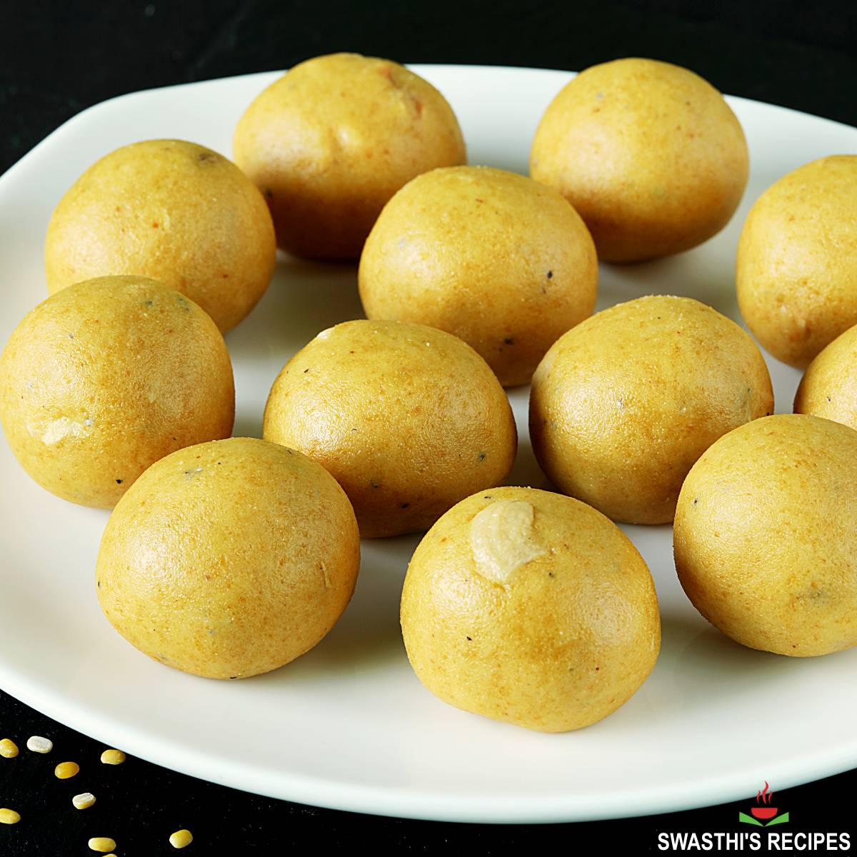 moong dal laddu made with yellow lentils