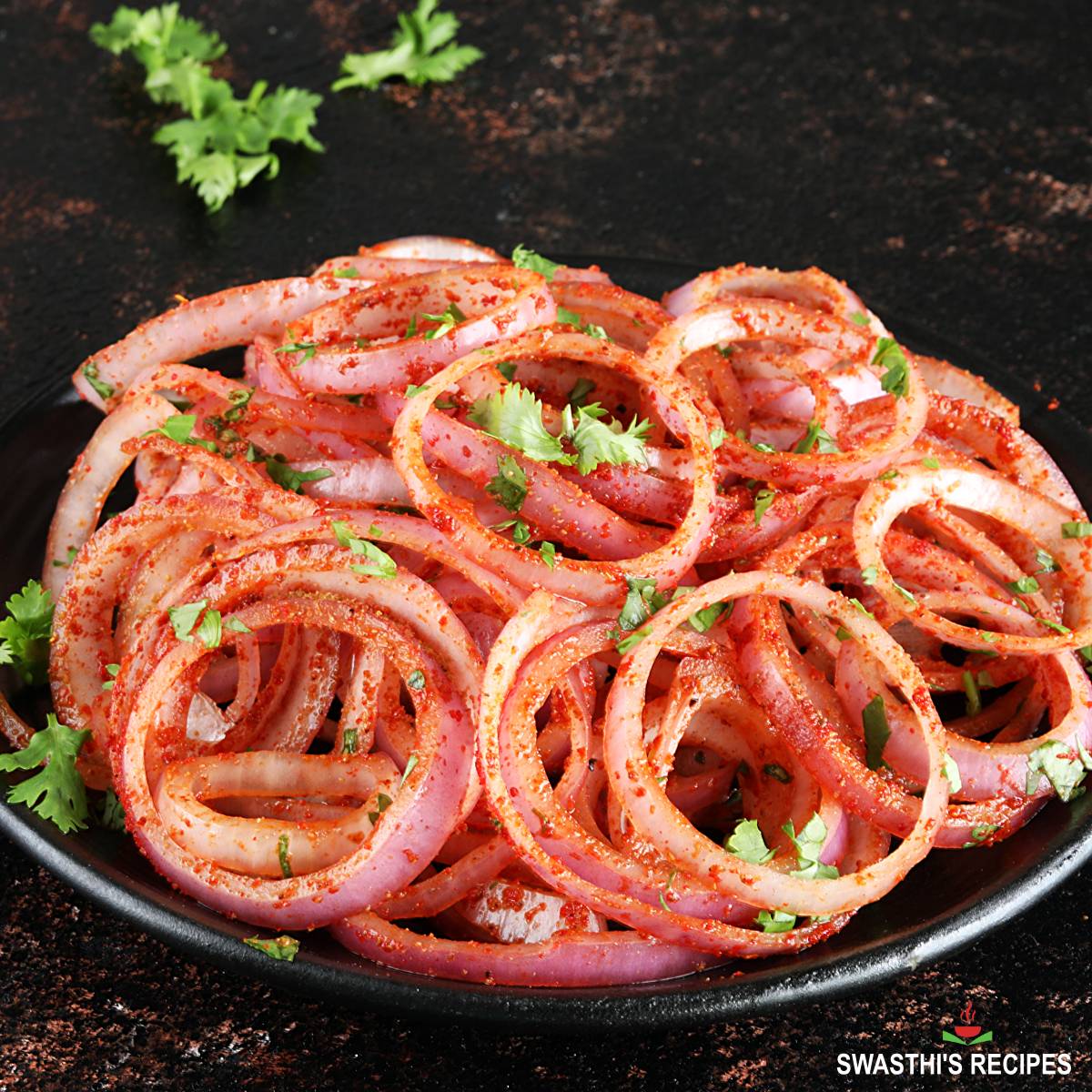 Onion Salad Recipe Laccha Pyaaz Swasthi s Recipes