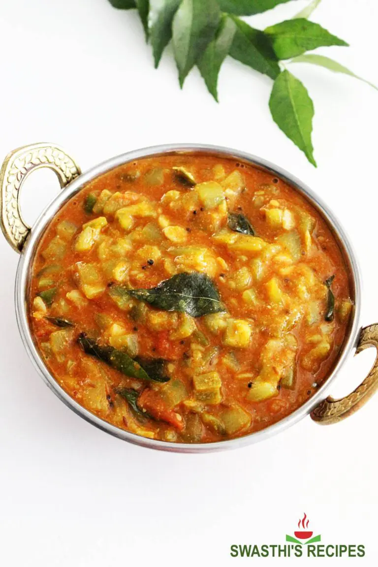 Ridge Gourd Recipe (Andhra Style Beerakaya Curry)