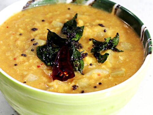Sorakaya Pulusu   Andhra Style Bottle Gourd Stew - 15