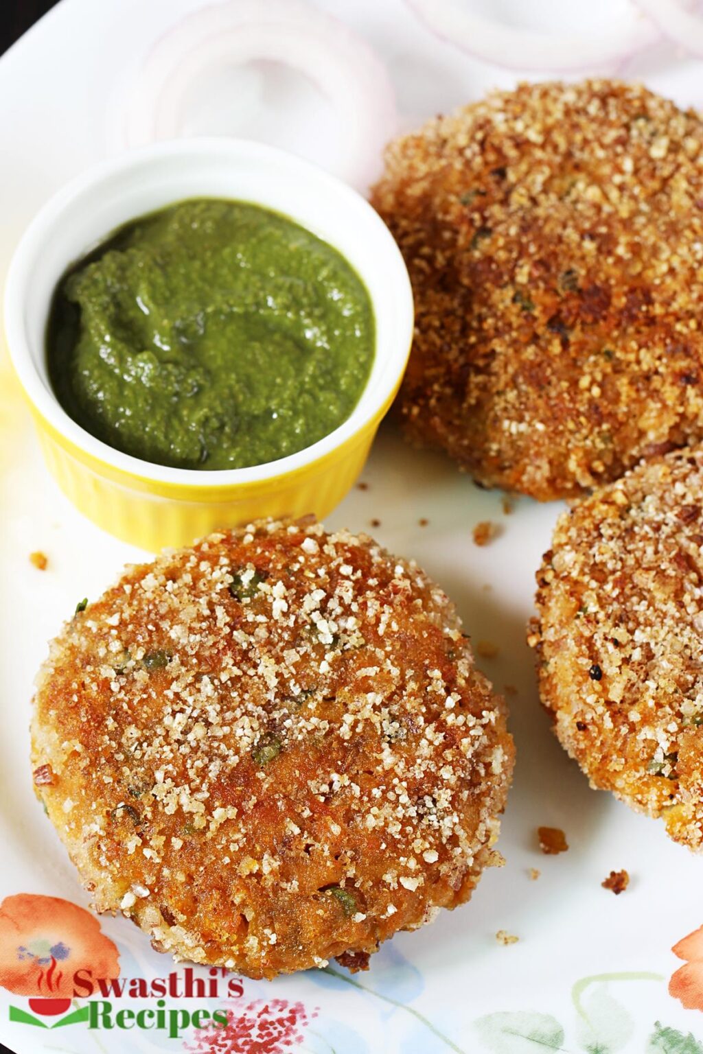 Soya Burger with Soya Granules Cutlet Swasthi's Recipes