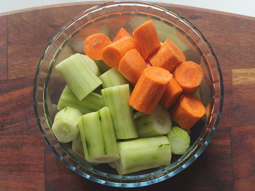 carrots and cucumber