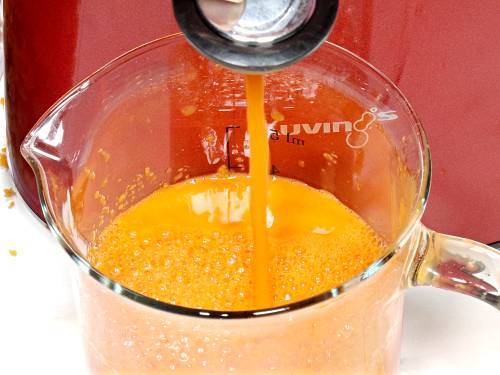 slow carrot juice in a jug