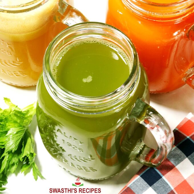 How to make Celery Juice Swasthi's Recipes