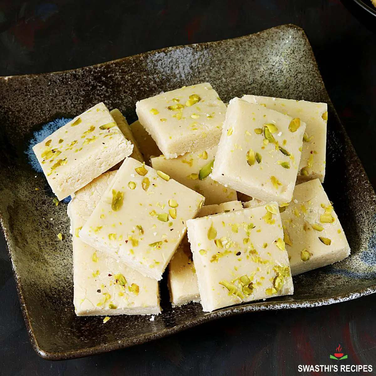 badam burfi also known as almond burfi