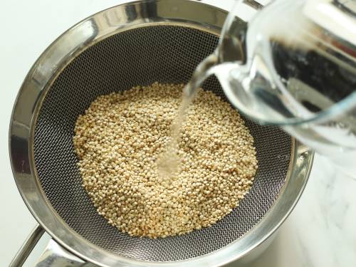 Rinse quinoa before cooking