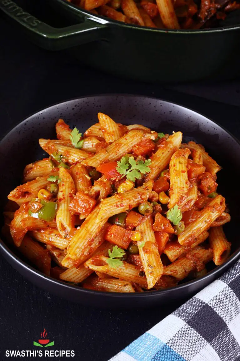 Masala Pasta Recipe (Indian Style Pasta)