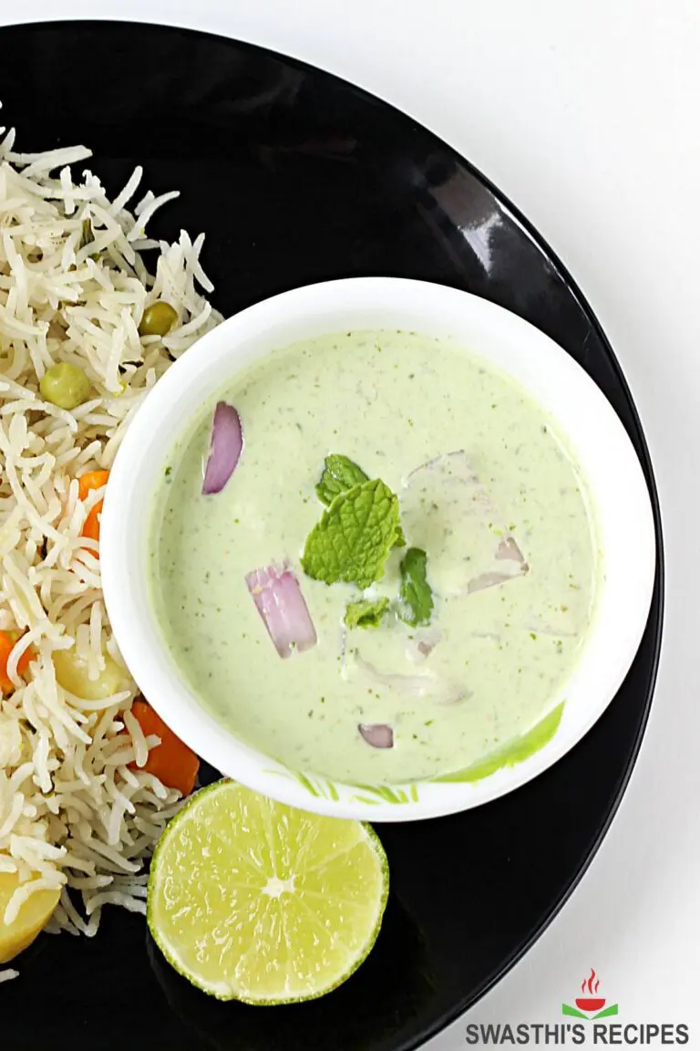 Mint Raita Recipe (Raita Chutney)