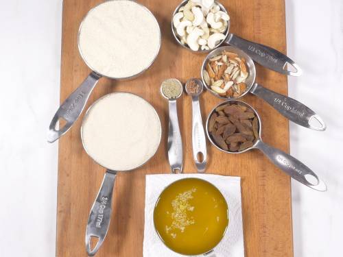 ingredients to make sooji halwa