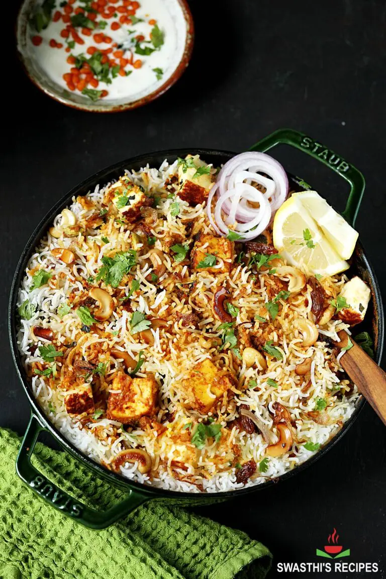 Paneer Biryani Recipe (Restaurant Style)