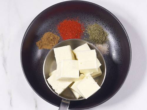 paneer and spices to make curry