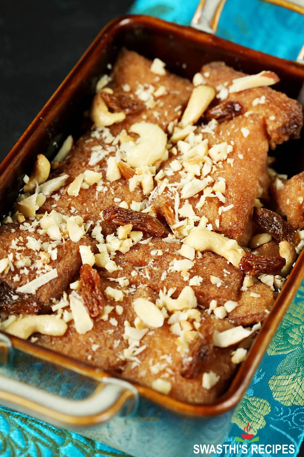 Bread ka meetha recipe made with bread, milk, ghee, sugar and spices
