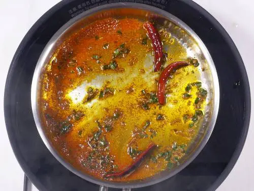 tempering spices in ghee