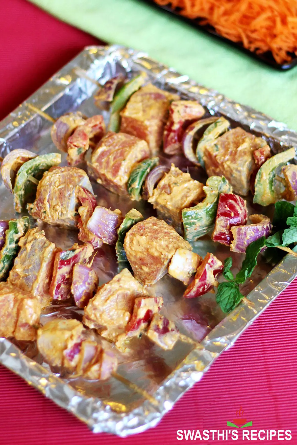 Fish tikka in oven