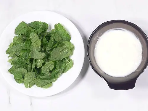 herbs and yogurt for lamb curry