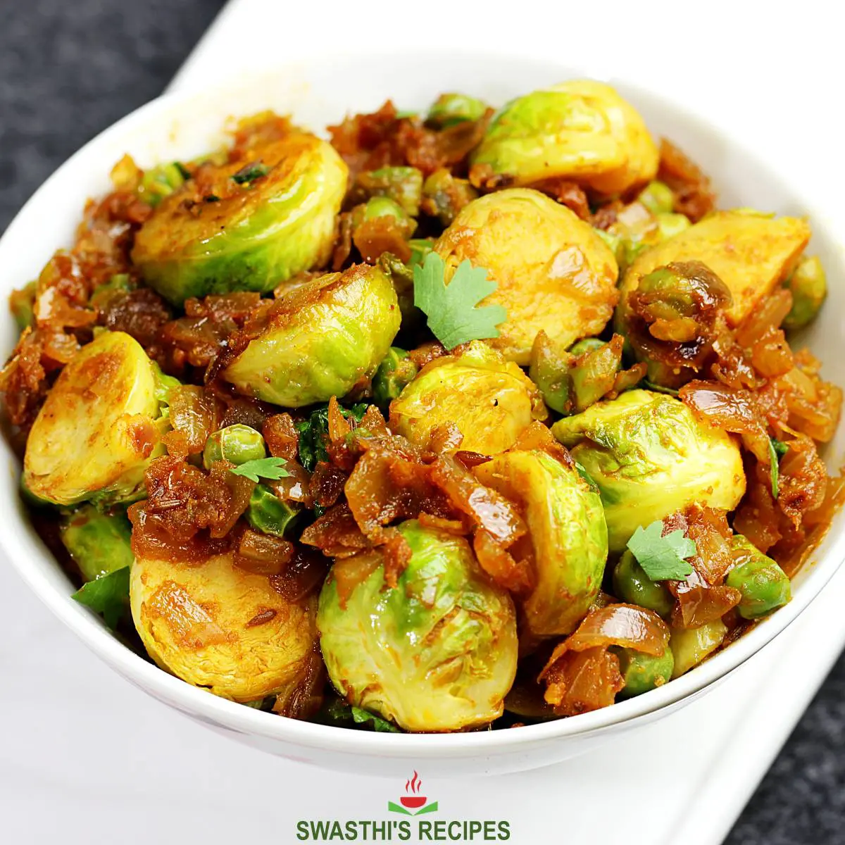 Indian brussels sprouts sabzi curry