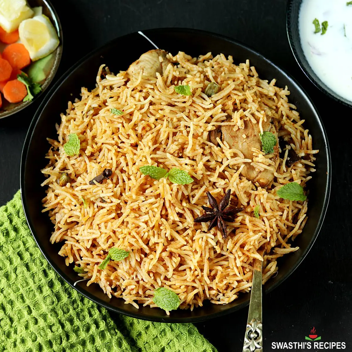 Chicken Pulao Recipe (Instant pot & Stovetop) Swasthi's Recipes