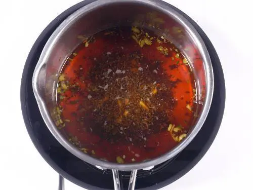 simmering masala chai decoction