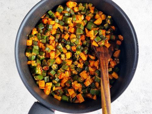 stir fry the veggies