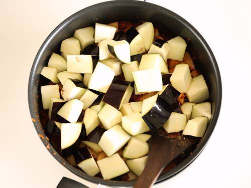 saute eggplants