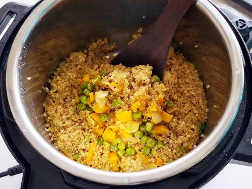 cooked quinoa in the instant pot
