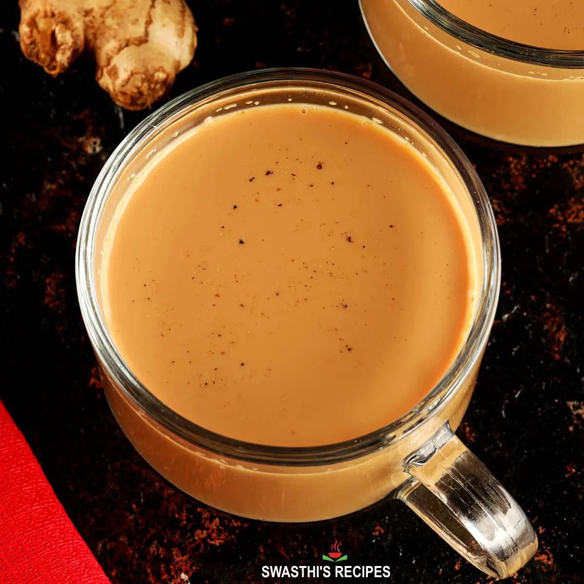 ginger milk tea recipe also known as adrak chai