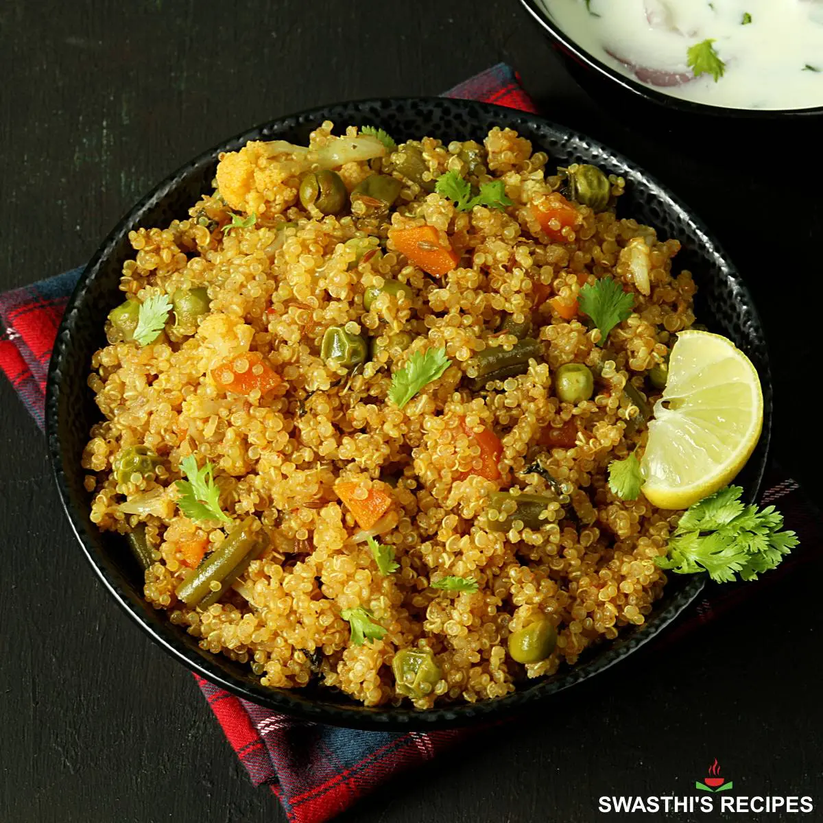 Quinoa Fried Rice Recipe - Swasthi's Recipes