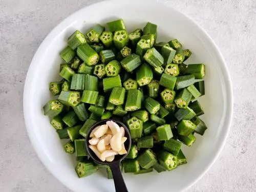 chopped okra