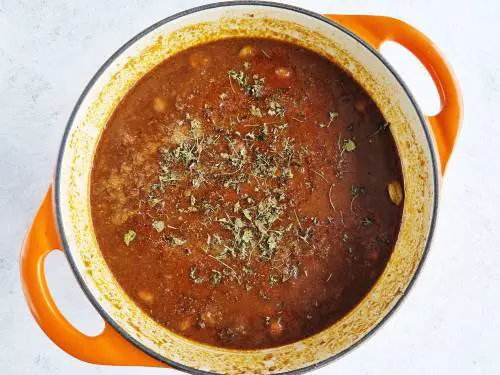 cooked punjabi chole with kasuri methi