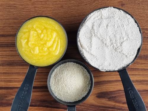 atta and ghee to make pinni