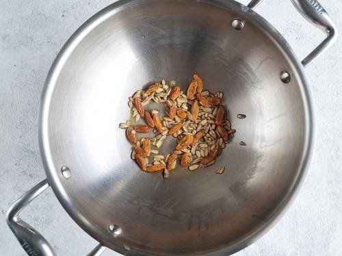 fry raisins and seeds