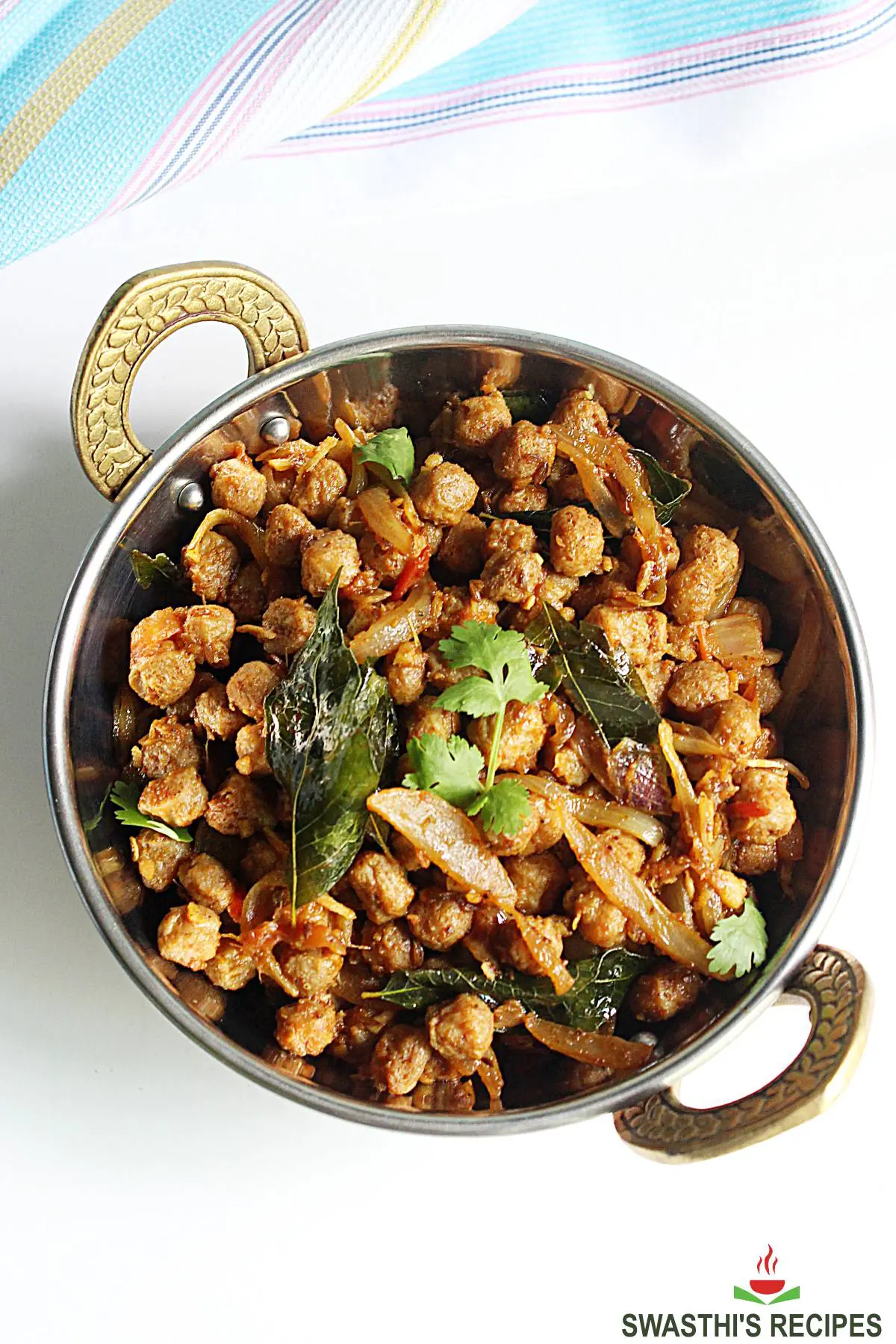 Soya Chunks Dry Recipe - Swasthi's Recipes