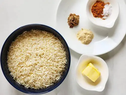 ingredients to make rice bowl