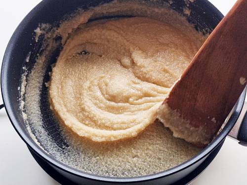 badam sugar mixture to make burfi