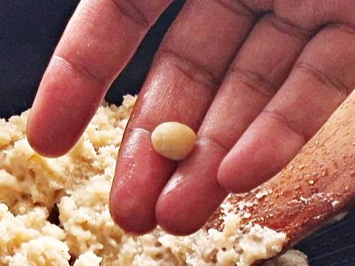 mixture ready to set