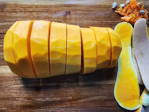 peel and chop butternut squash