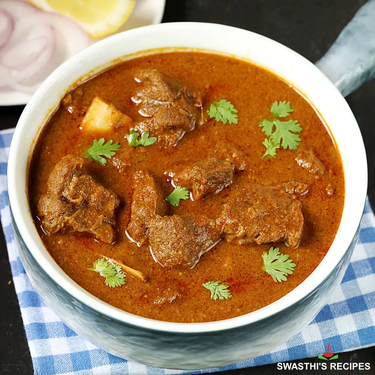 Goat Curry Recipe Chettinad Goat Kulambu Swasthi s Recipes goat-curry-recipe-chettinad-goat-kulambu-swasthi-s-recipes