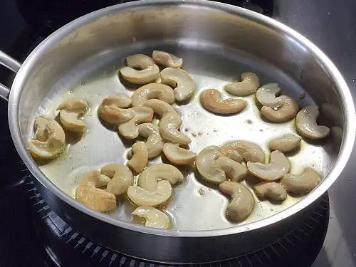 fry cashews