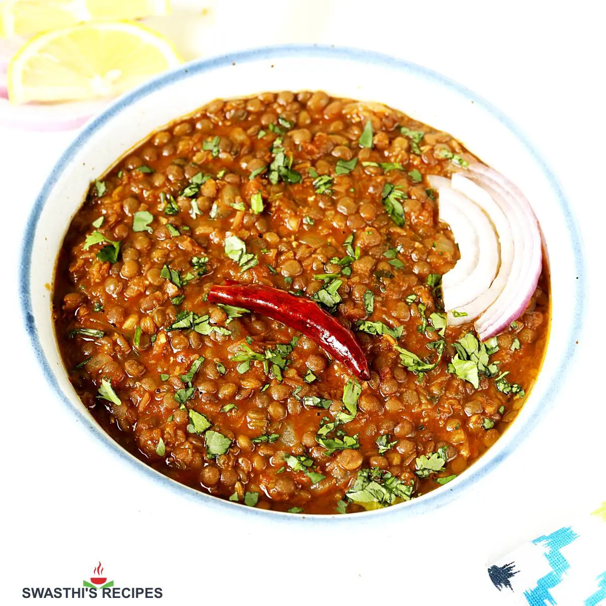 Brown Lentils - Whole Masoor Dal Recipe
