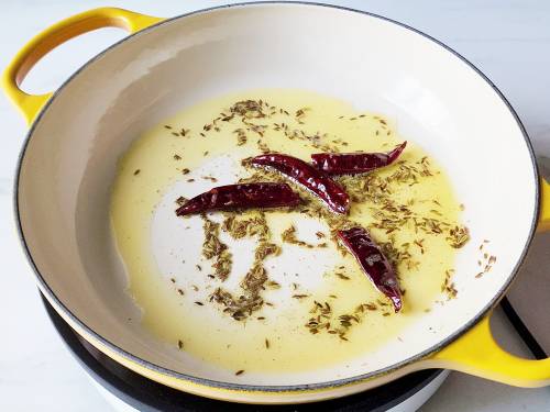 tempered spices in ghee