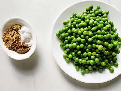 peas and spices to make gravy