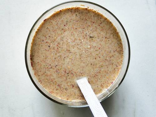 prepared wheat flour slurry in a bowl