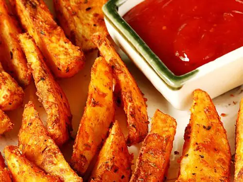 Potato Wedges Fried Baked