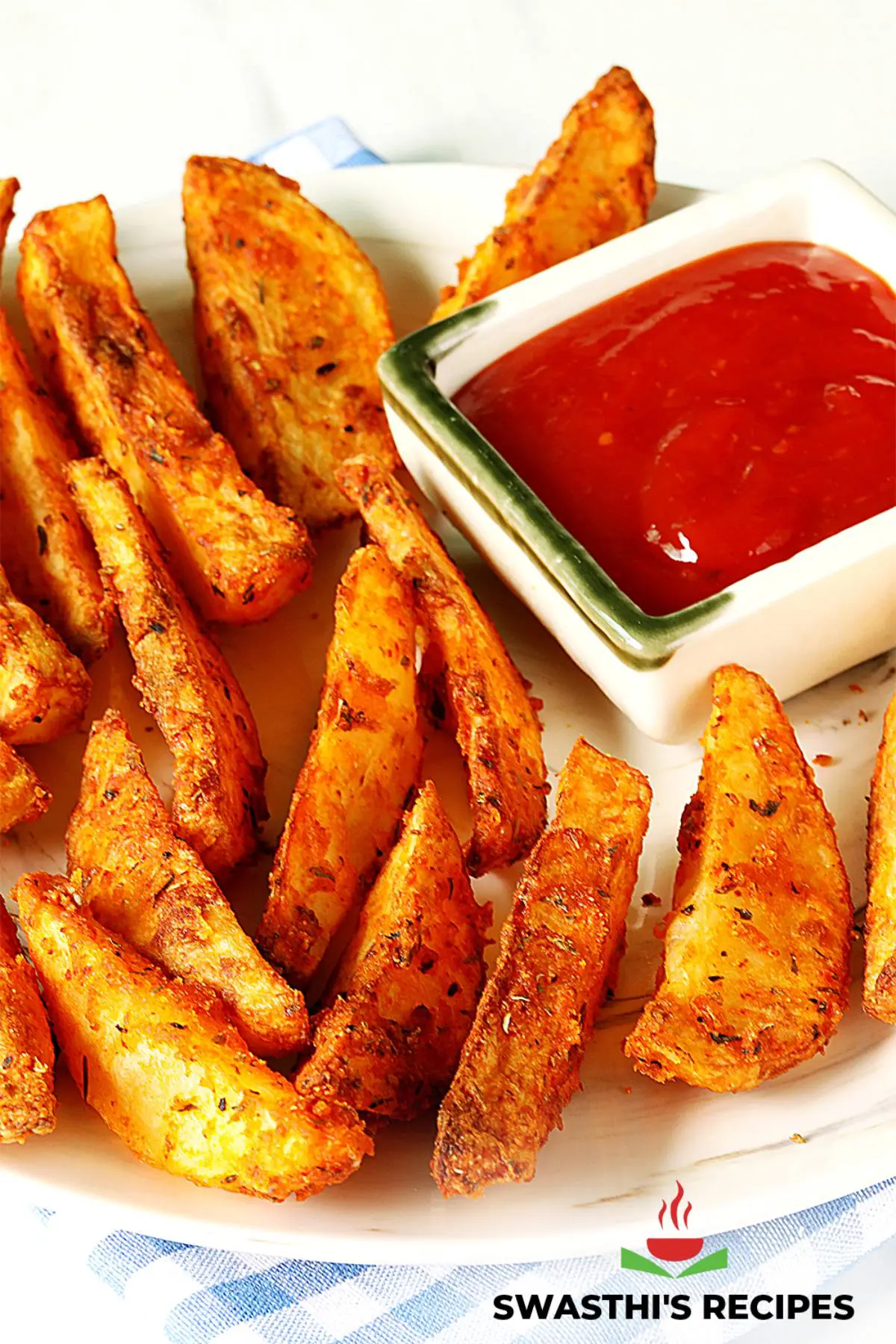 Potato Wedges Fried Baked