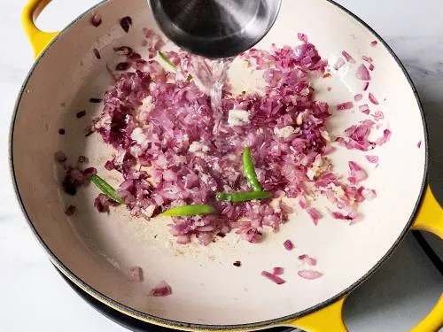 deglazing the pan