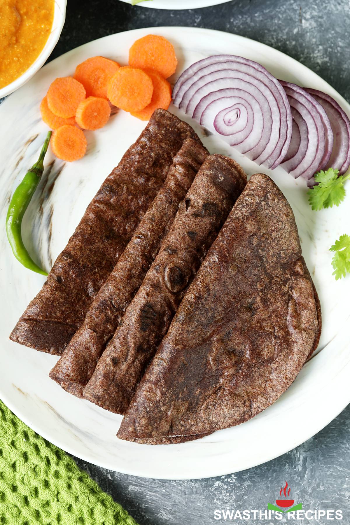 Ragi Roti Recipe (Nachni Roti - 2 ways) - Swasthi's Recipes