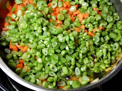 chopped beans