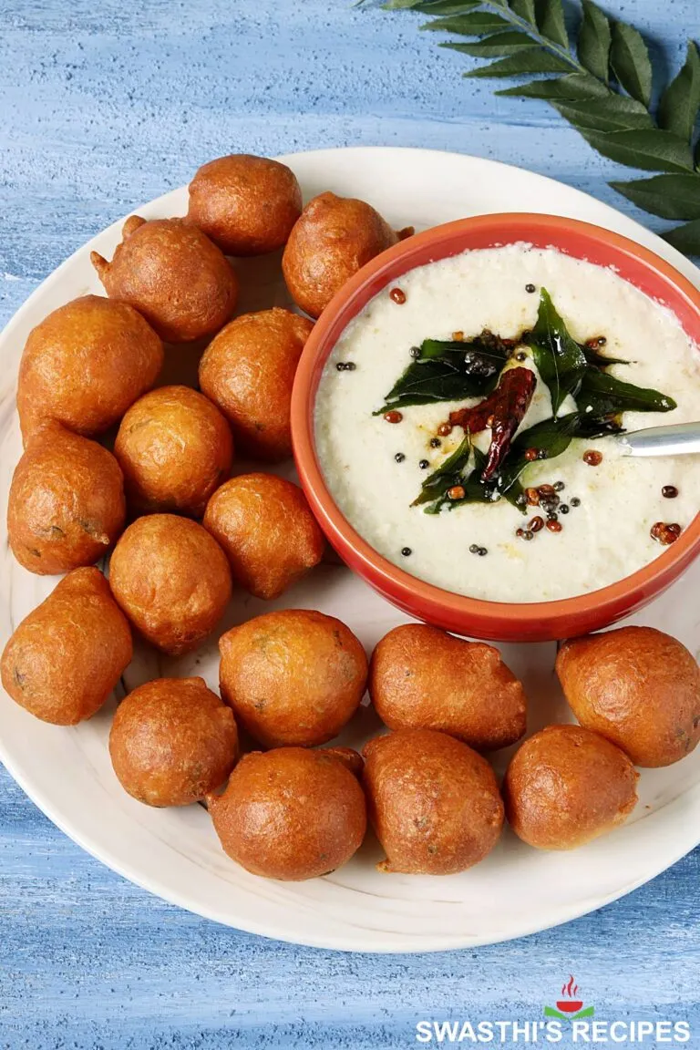 Mangalore Bajji - Goli Baje served in a white plate